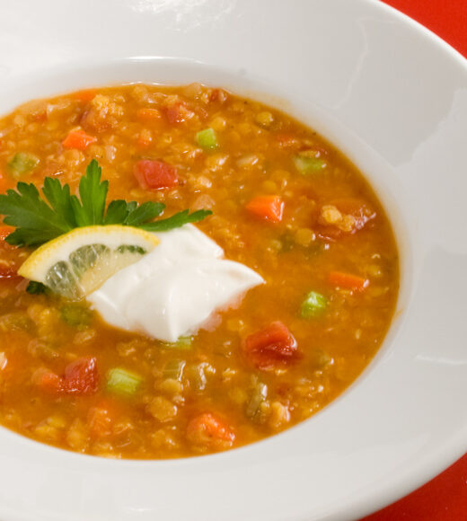 Curried Tomato and Red Lentil Soup