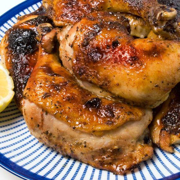 Fire-Spiced Chicken with Wild Honey & Lemon Glaze | LunaCafe