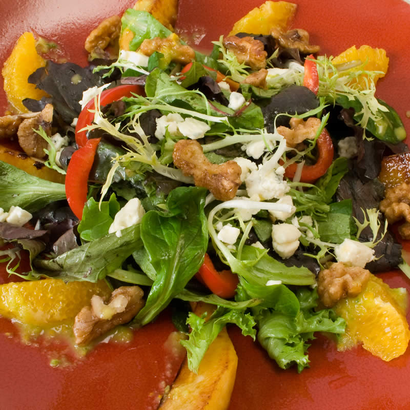 Thanksgiving Recipe Roundup: Carmelized Pear Salad with Gorgonzola and Candied Spiced Walnuts