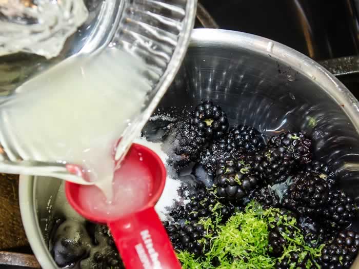 Blackberry Lime Syrup with Star Anise