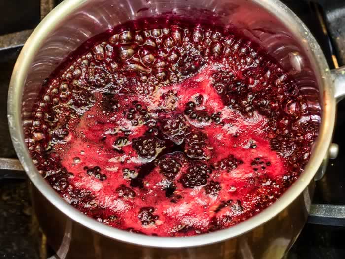Blackberry Lime Syrup with Star Anise