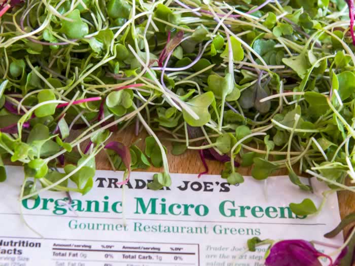 Micro Greens for Garnishing Chilled Green Pea Soup