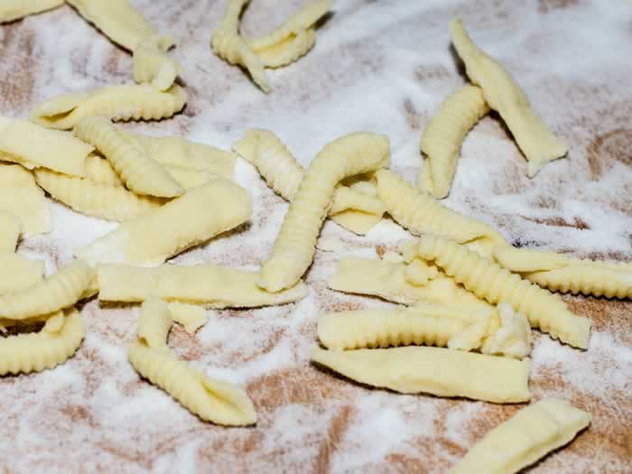 Machine Formed Ricotta Cavatelli Pasta 