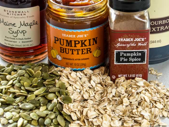 Ingredients for Pumpkin Spice Granola Clusters