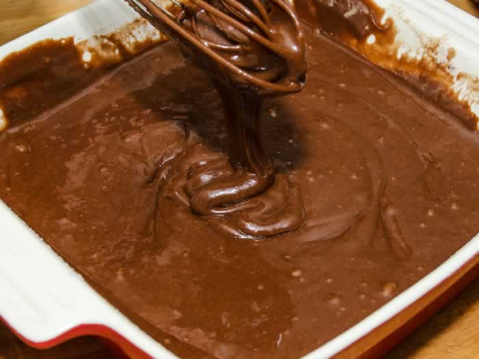 Chocolate Snacky Wacky Cake Batter