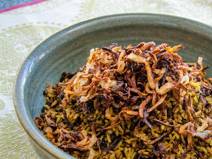 Almost Yotam Ottolenghi's Mejadra (Spiced Rice & Lentils)  