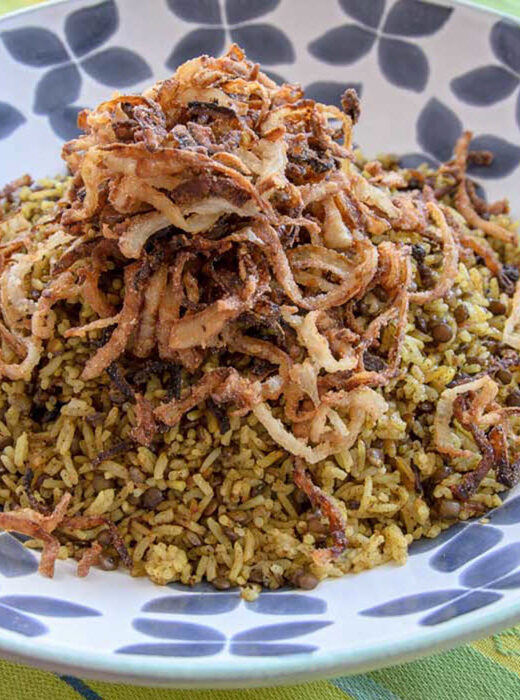 Almost Yotam Ottolenghi's Mejadra (Spiced Rice & Lentils)
