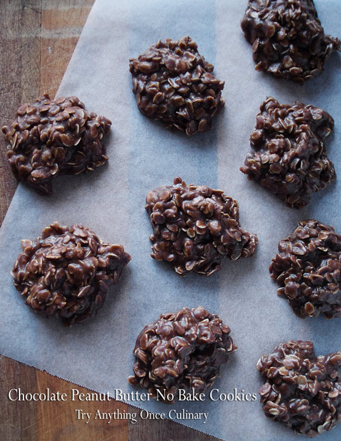 Chocolate Peanut Butter No Bake Cookies | Try Anything Once