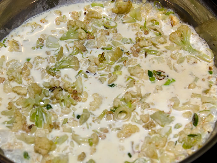 Risotto of Green Garlic, Cauliflower & Moroccan Spices