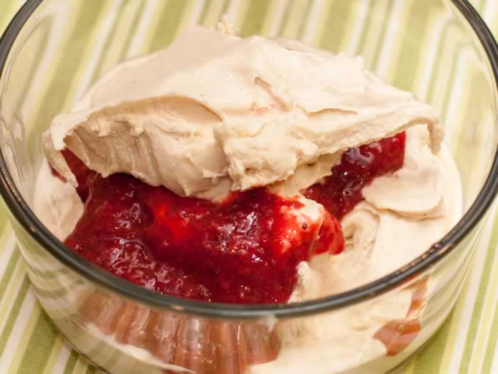 Peanut Butter & Strawberry Lime Jam Ice Cream LunaCafe
